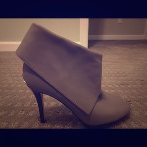 Michael Kors peep toe leather booties